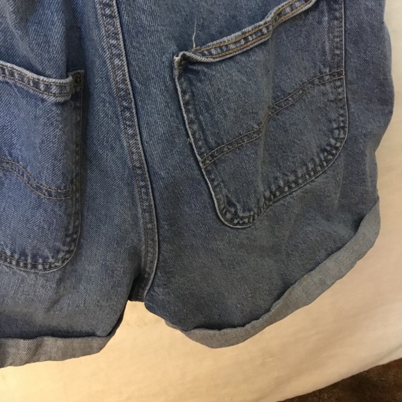Old Navy Blue Distressed Denim Overalls Rompers - Picture 9 of 16